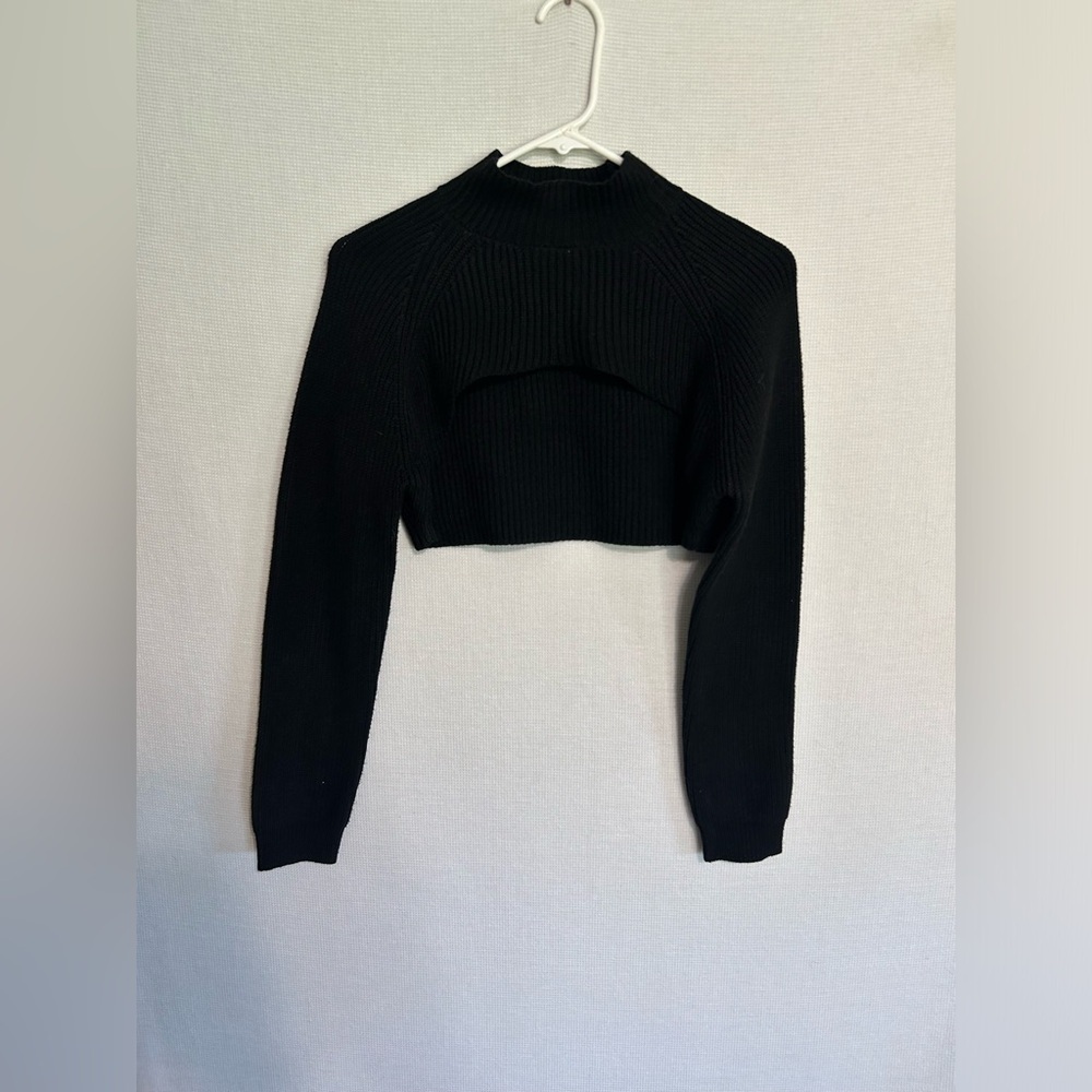 Anthropologie nwot mock neck cropped sweater - Picture 1 of 5